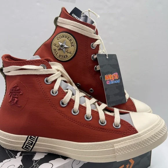 Converse Men’s A14838C NARUTO SHIPPUDEN 
CTAS HI
RITUAL RED/NATURAL IVORY Sneakr - Picture 3 of 16